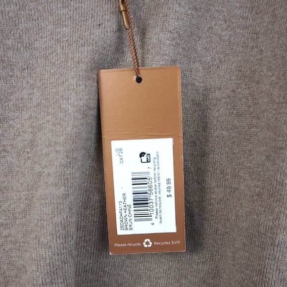 NWT Denver Hayes Long Sleeve Quarter-Zip Shirt in "Brown Heather" - Picture 3 of 5